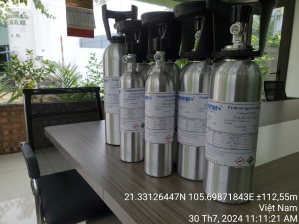 Khí Chuẩn 150ppm CO, 12,5% O2, 2,5% CO2