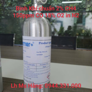 Bình khí chuẩn 2% CH4 150ppm CO 18% O2 in N2