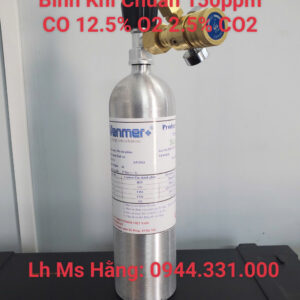 Bình khí chuẩn 150ppm CO 12.5% O2 2.5% CO2