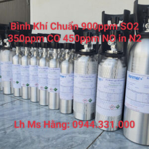 Bình khí chuẩn 900ppm SO2 350ppm CO 450ppm NO in N2