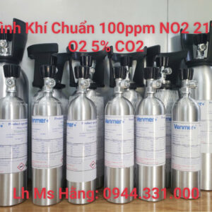 Khí Chuẩn 100ppm NO2 21% O2 5% CO2