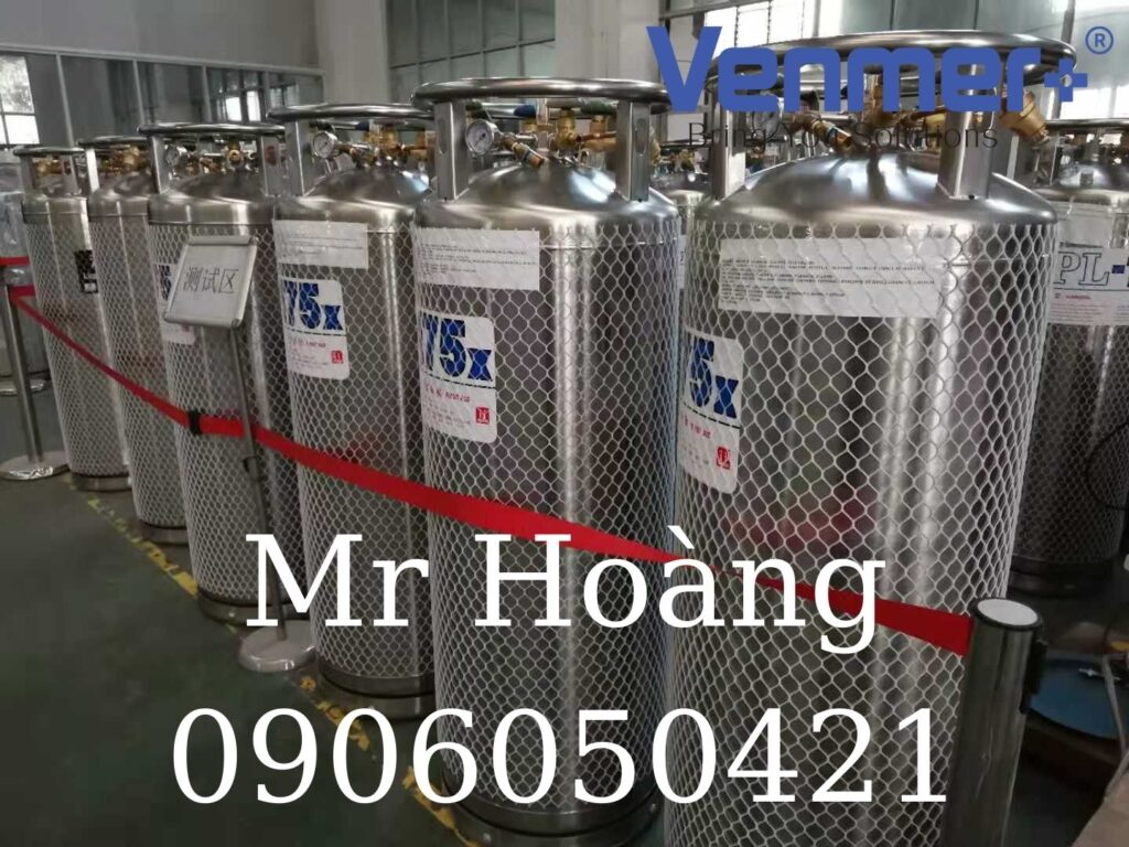 Bình khí XL45 dùng chứa khí hóa lỏng khí O2/khí N2/khí Ar/khí CO2