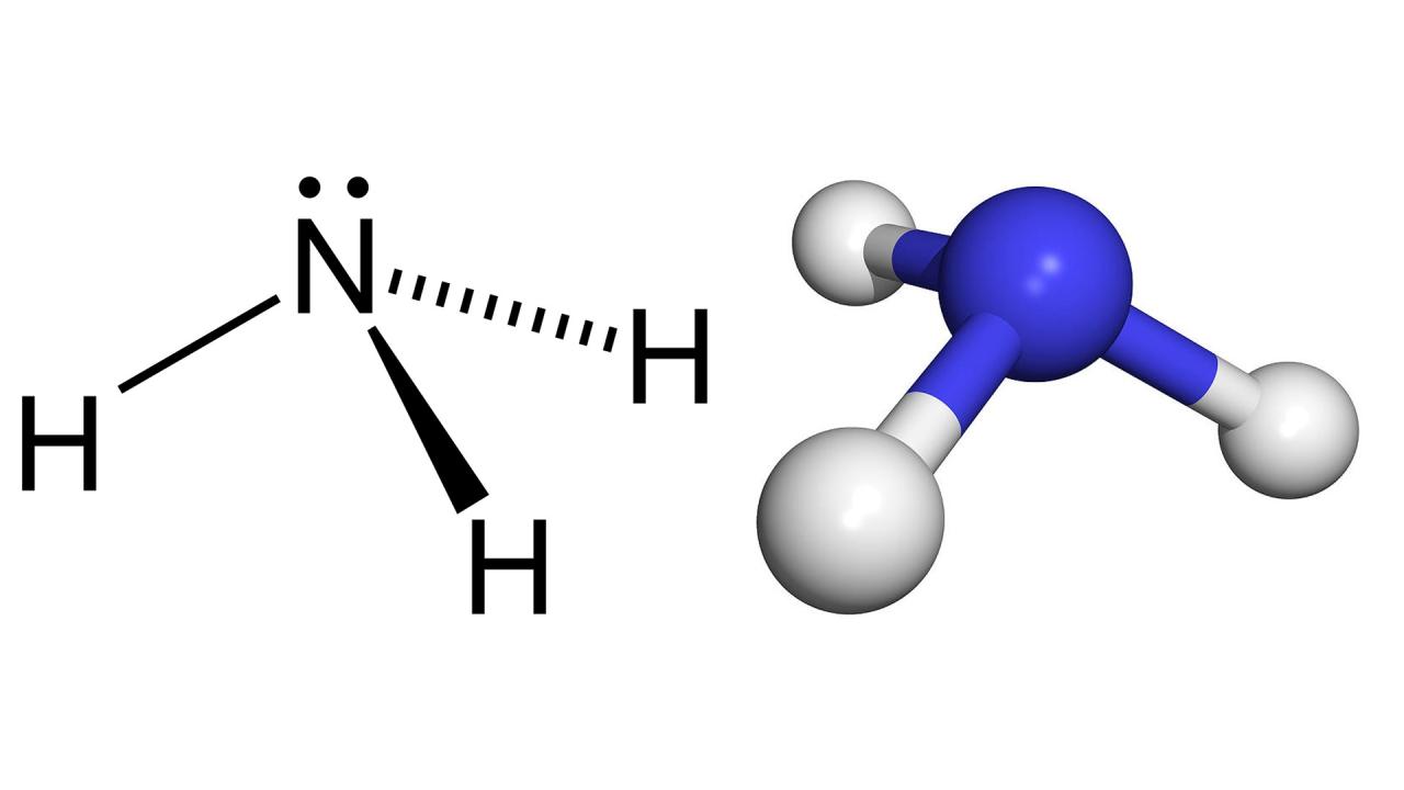 Công thức phân tử NH3